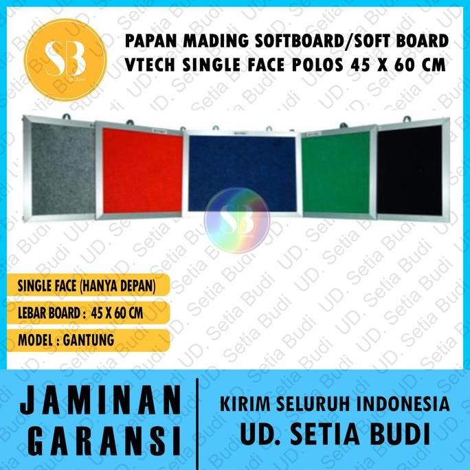 

Papan Mading Softboard / Soft Board Vtech Single Face Polos 45 X 60 Cm New Stok