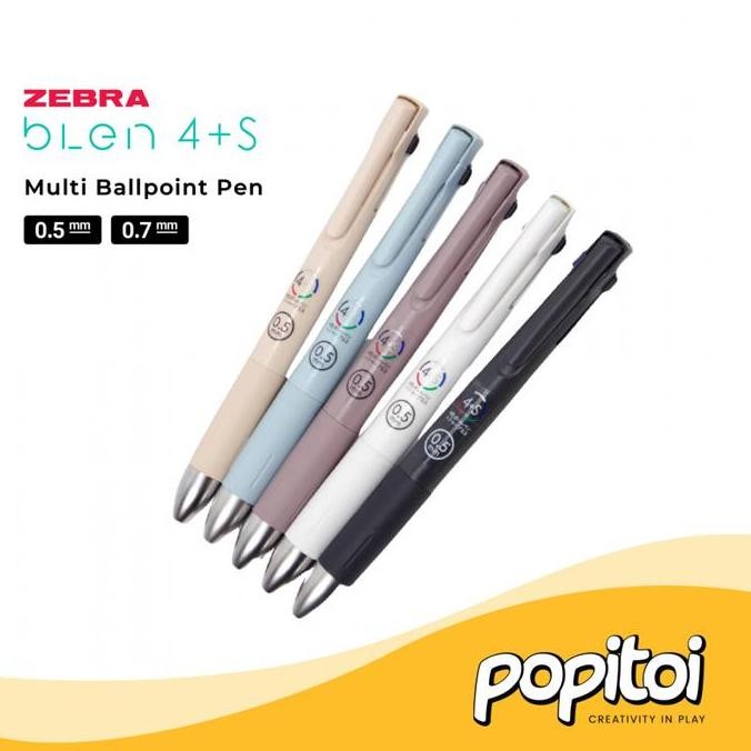 

Zebra Blen 4S Multi Ballpoint Pen 0.5 0.7 Mm 4&S 4&1 4+1 Pulpen Tinta Gel Warna Warni New Stok