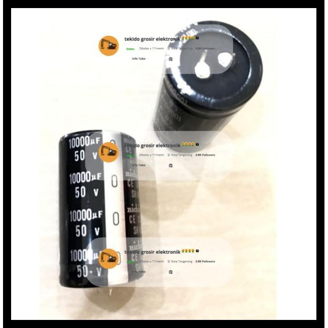 HOT DEAL ELCO 10000UF 50V NICHICON ORIGINAL 10000/50 NICHICON ASLI