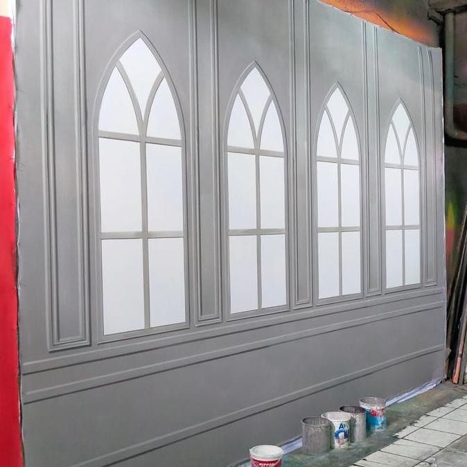background studio foto motif jendela abu2 UK 4x3m