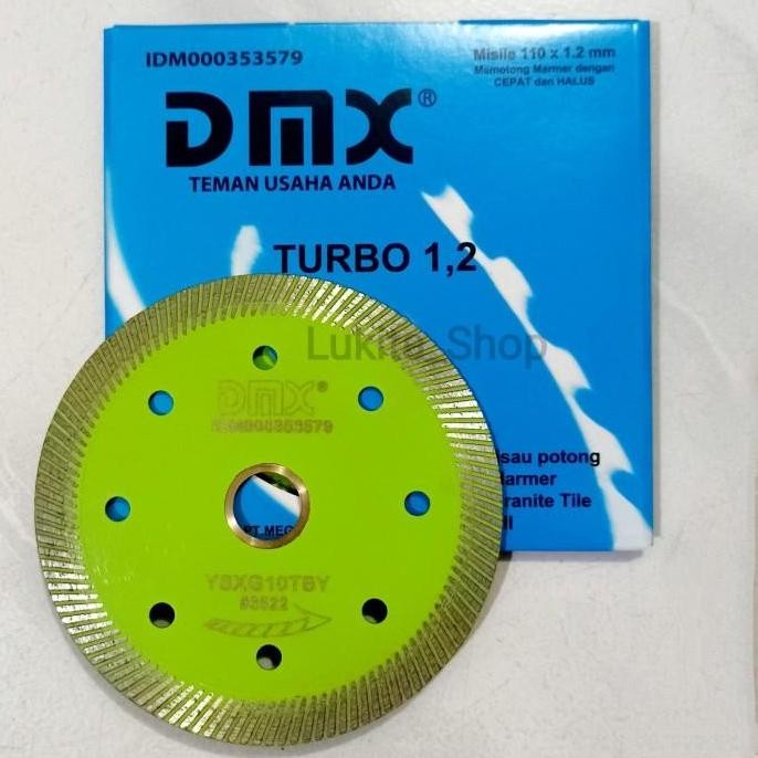 dmx misile / dmx batik / dmx turbo Mata Pisau Keramik Marmer Granit Diamond Wheel DMX 4" Ori