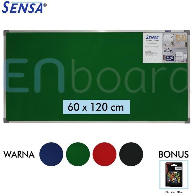 

Softboard Cork Board / Papan Mading Gantung Bludru Sensa 60 X 120 Cm New Stok