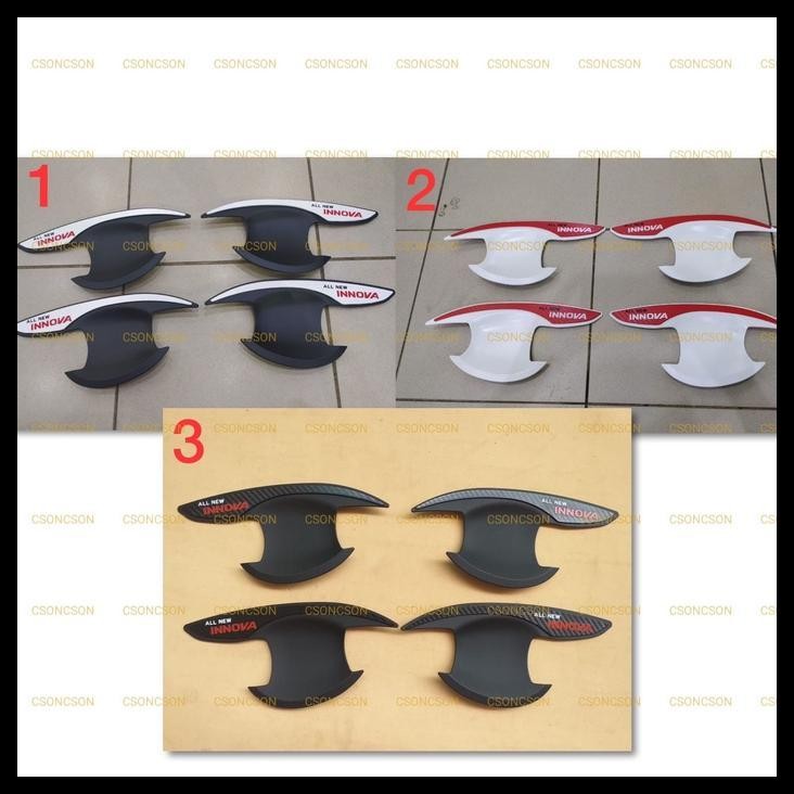 TERMURAH OUTER COVER ALL NEW INNOVA 2016 2021 HITAM KOMBINASI CARBON PUTIH MERAH 