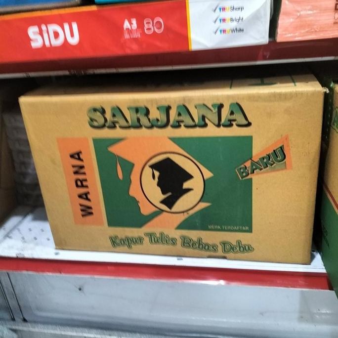 

Sarjana Kapur Tulis Papan Tulis Warna Putih - Dus Isi 60 Box. New Stok