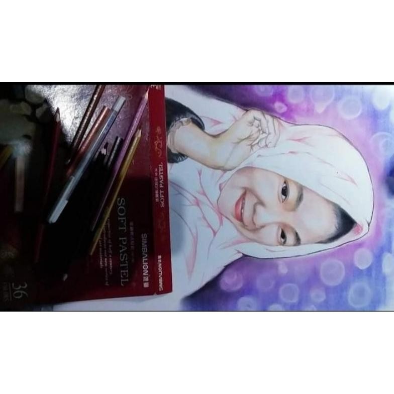 Sketsa Wajah custom hitam putih/warna foto A4/kado ultah/pernikahan dll spesial Ramadan sale promo D