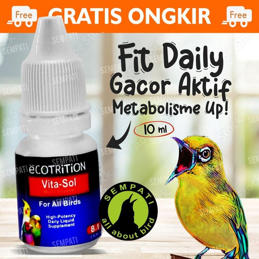 SEMPATI Vitasol High Potency Vita Sol Daily 10 Ml Ecotrition Vita-Sol Vita Sol Vitamin Import Pleci 