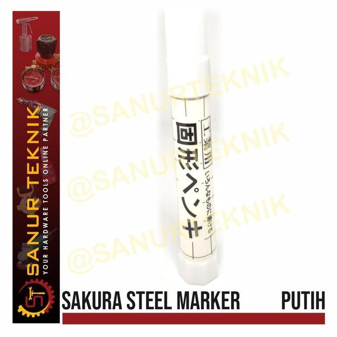 

Sakura Steel Marker/ Spidol Besi Baja Putih - White (Per Dos 10 Pc) New Stok