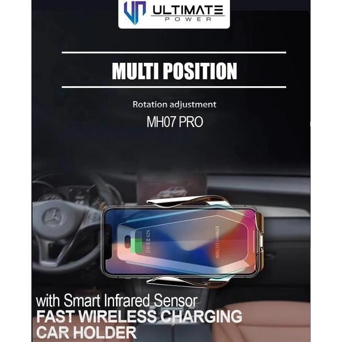 Wireless Charger Mobil Fast Charging Dengan Sensor Otomatis & Holder Hp