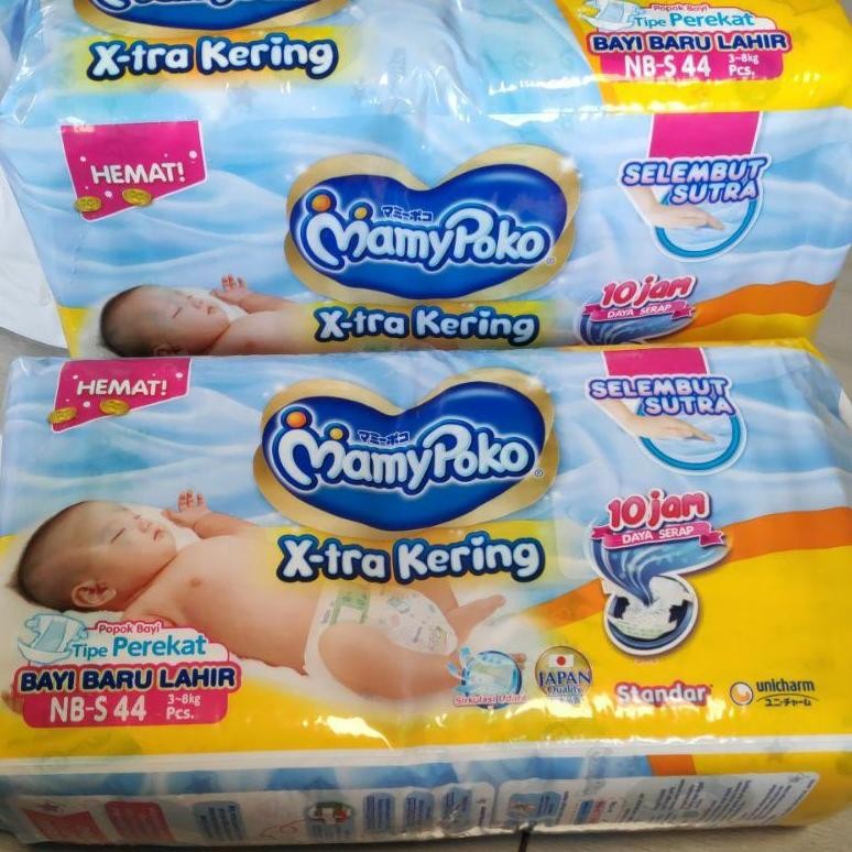 Mamypoko Perekat NB - S 44 popok newborn NBS pempers standart bayi diapering baby baru Lahir