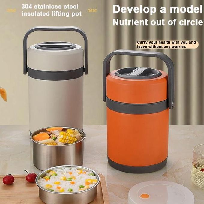 TERLARIS 304 kotak makan siang kotak makan siang yang terisolasi listrik mobil pemanasan panjang suh