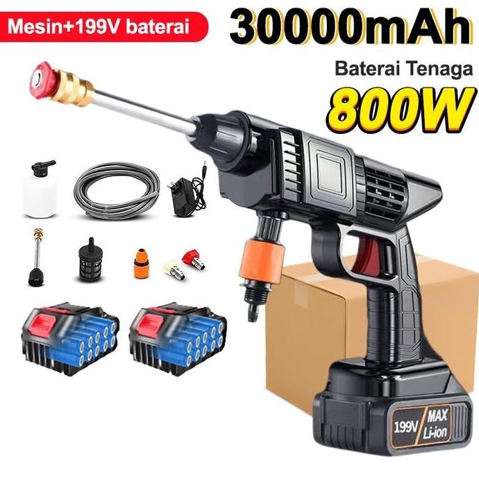 Alat Cuci Mobil Jet Washer Water Spray Gun Cordless Portable Wireless
