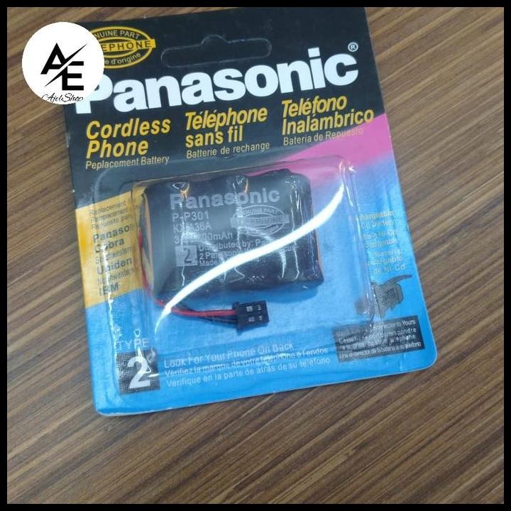 Terlaris Panasonic Baterai Telepon Wireless Original HHR-P301 3.6V 350mAh Ni-MH Rechargeable Battery