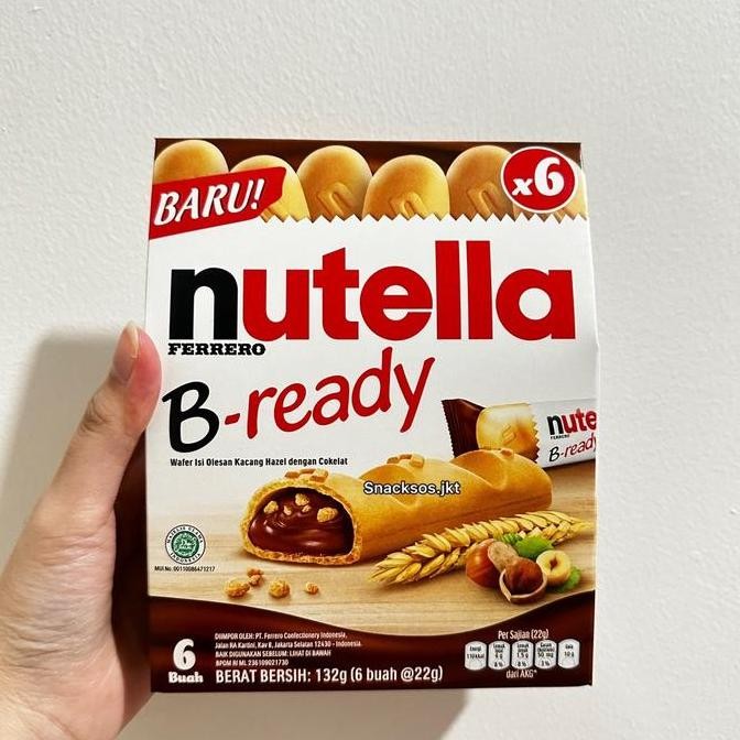 

[1 PACK ISI 6] NUTELLA B READY PACK CHOCOLATE - BREADY HALAL