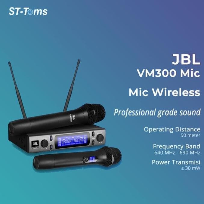 JBL VM300 Wireless Microphone System Mic Karaoke Profesional Original