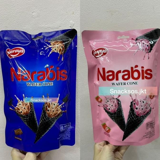 

[80G] NARAYA NAIS WAFER CONE STRAWBERRY / CHOCOLATE