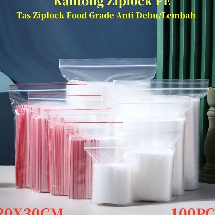 Plastik Klip Bening Ukuran 20X30Cm Isi 100 Lembarplastik Standing Pouchplastik Kemasan Snaplastik Kl