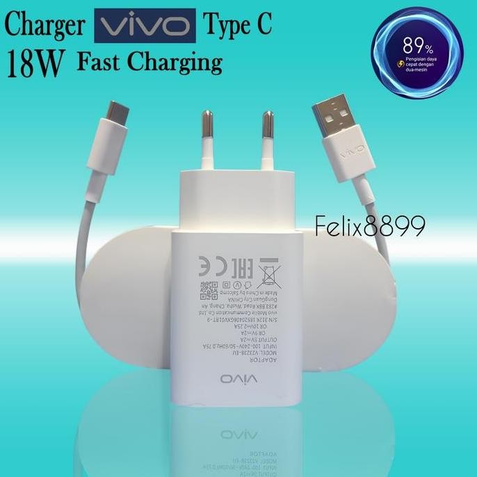 Charger Vivo Y21 Y21S Y21T Y53S Type C Fast Charging Original 100%