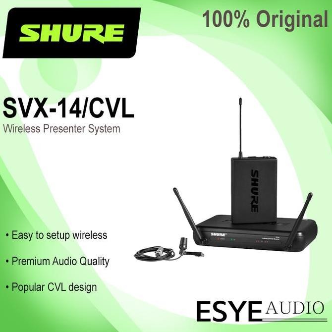 Shure SVX14CVL Wireless Microphone Clip On Mic Jepit Original Mic Wireless Shure SVX 14 CVL