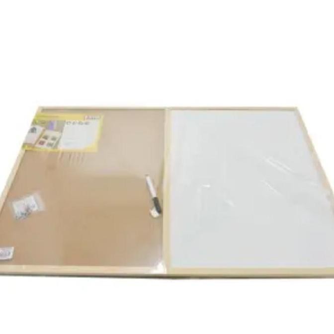 

Papan Kombinasi 90X60Cm/Papan Tulis + Cork Pin Board New Stok