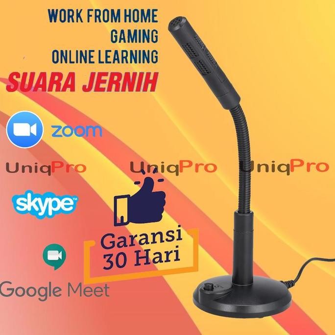 Mic USB Condenser untuk Laptop PC Zoom Gaming - Mikrofon Recording Podcast