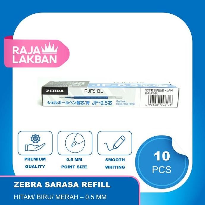 

Isi Ulang Pulpen Refill Pulpen Zebra Sarasa Jf 0.5 Mm Hitam Biru Merah - Pak New Stok