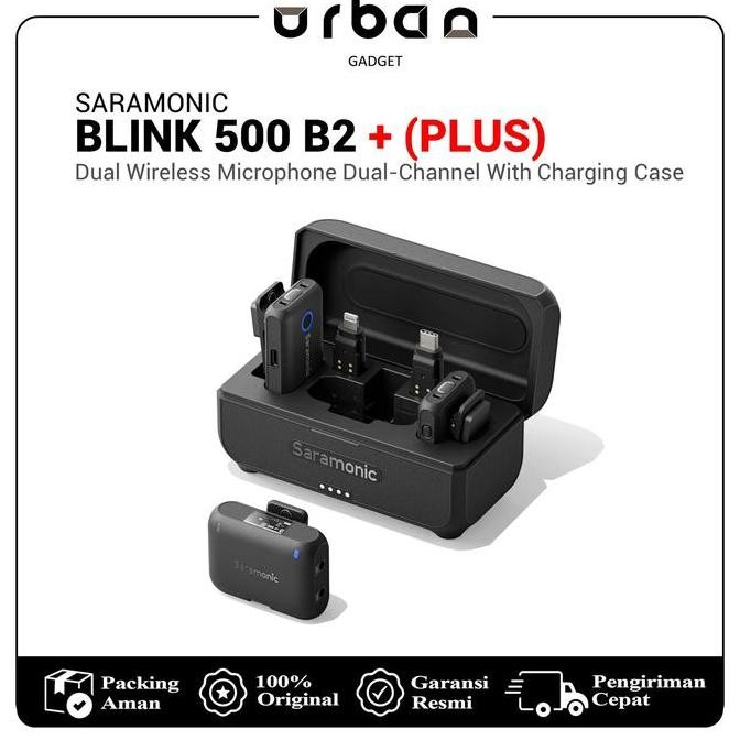 Saramonic Blink 500 B2 Plus Wireless Microphone Clip On Charging Case Mic Vlog