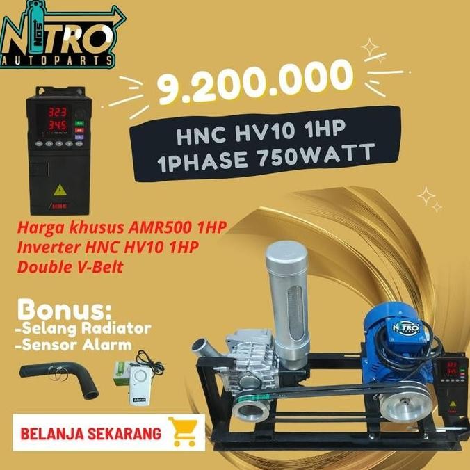 ready  Blower Supercharger Amr500 1Hp Dan Inverter HNC 1HP 1Phase