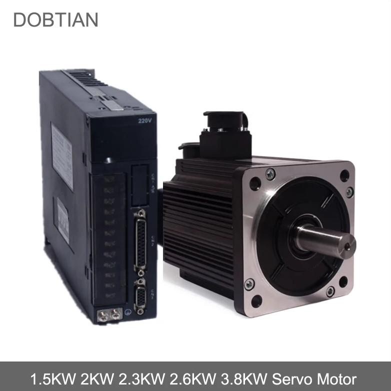 3.8kw Servo Motor 130ST-M15025 1.5KW 2KW 2.3KW  2.6KW 3.8KW AC Servo Motor kit with Servo Driver and
