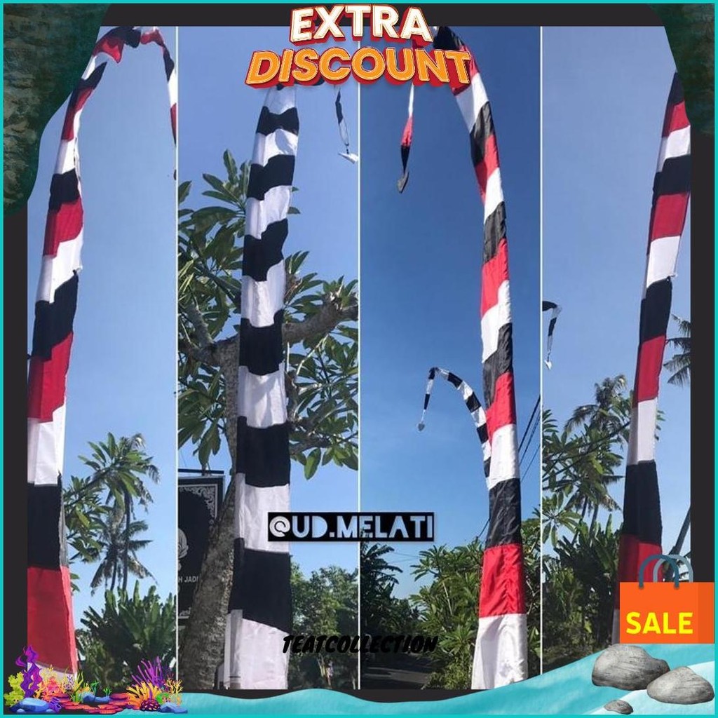 Umbul Umbul Bali Poleng Pontang 5 Mtr Bisa Cod