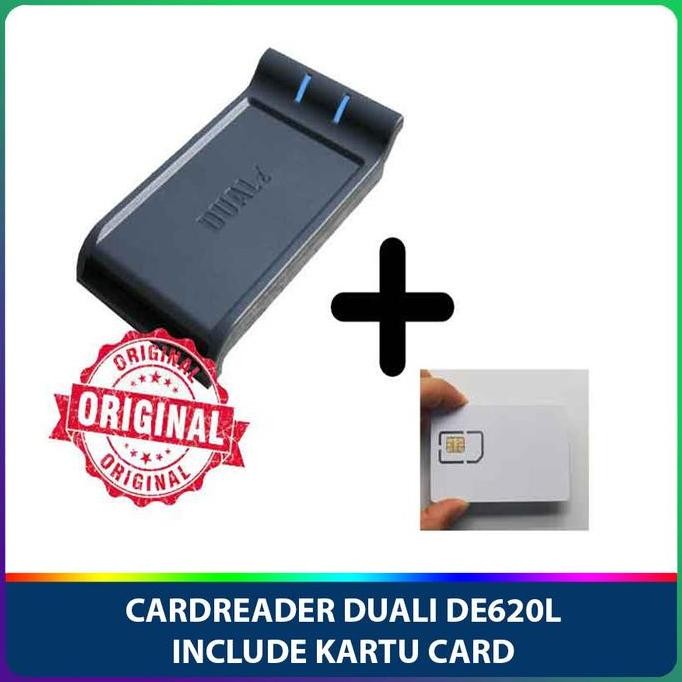 TERBARU - Duali De-620L Ektp Smart Card Reader INCLUDE KARTU SAM