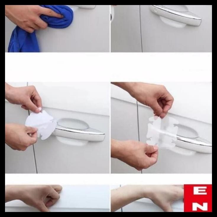 TERMURAH STIKER ANTI GORES PELINDUNG GAGANG PINTU MOBIL ALL NEW YARIS 