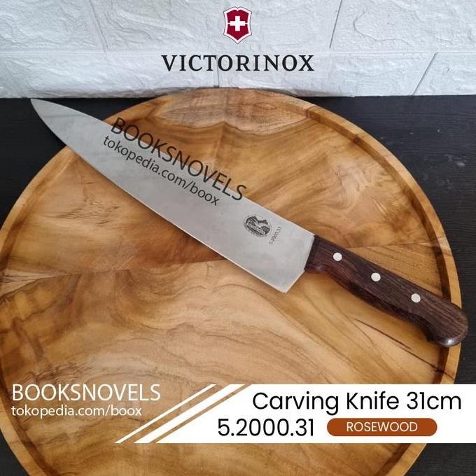 

31Cm Pisau Carving Knife Victorinox Rosewood 5.2000.31 Gagang Kayu