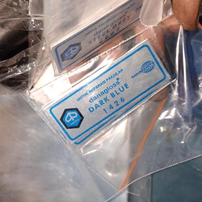 sticker danagloss reparasi Vespa dark blue repro baru cakep