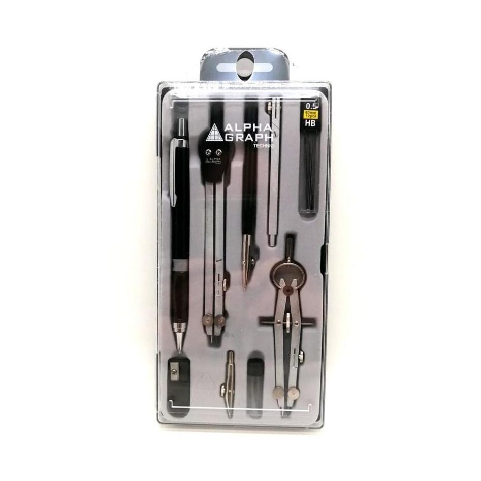 

Jangka Compass Set Alpha Graph Technic New Stok