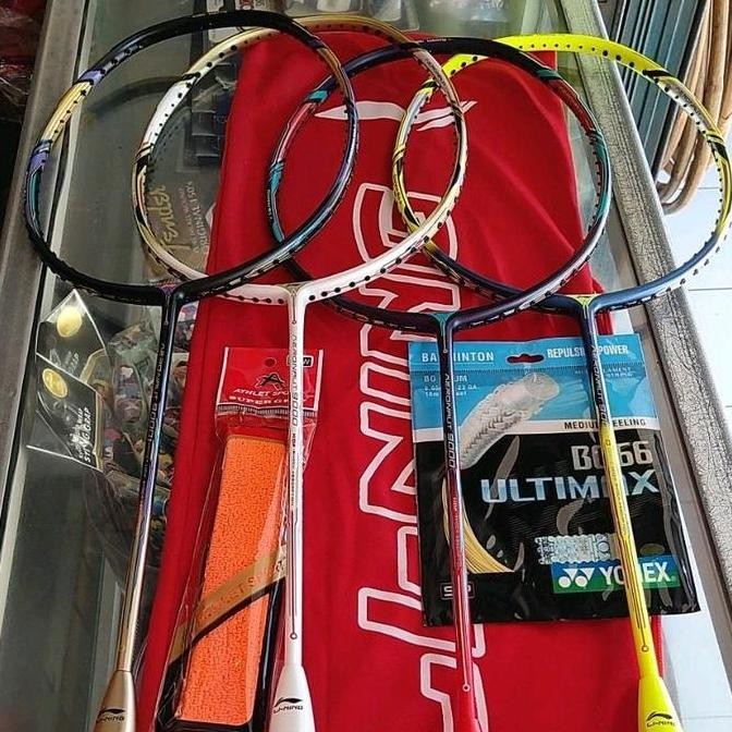 TERLARIS - Raket Badminton Lining Aeronaut 9000 Grade Ori/Kualitas Super dengan Stabilizer Torsion A