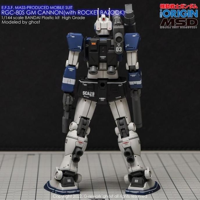 Water Slide Decal HG GM CANNON SPACE ASSAULT / ROCKET BAZOOKA by Ghost Decal