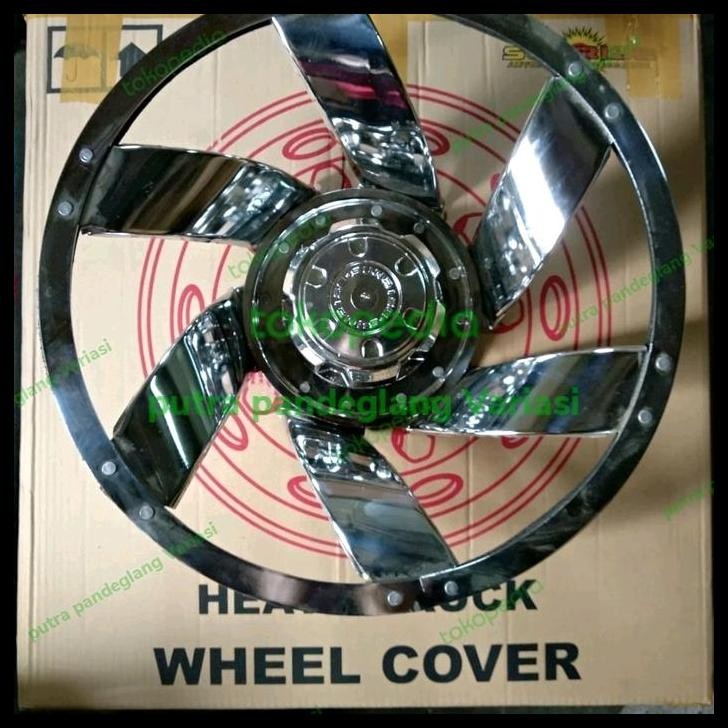TERMURAH DOP RODA RING 16 MOBIL TRUK WARNA CHROME BELAKANG 2 PCS 