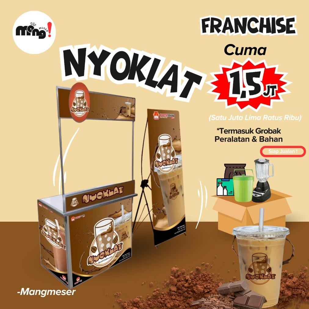 PAKET USAHA NYOKLAT || FRANCHISE PERALATAN LENGKAP SIAP JUALAN - MANG MESER MURAH