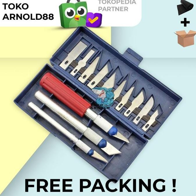 

Set Pisau Ukir Seni 13 In 1 Crafting Art Knife With 3 Handle