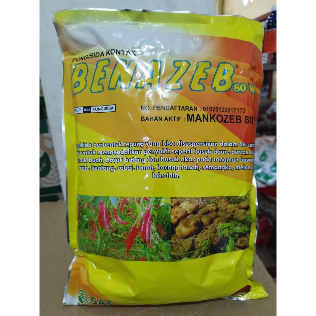 

BENAZEB 80 WP KUNING 1Kg Mengatasi Busuk Daun Bercahaya Buah untuk Plat Sprayer D3