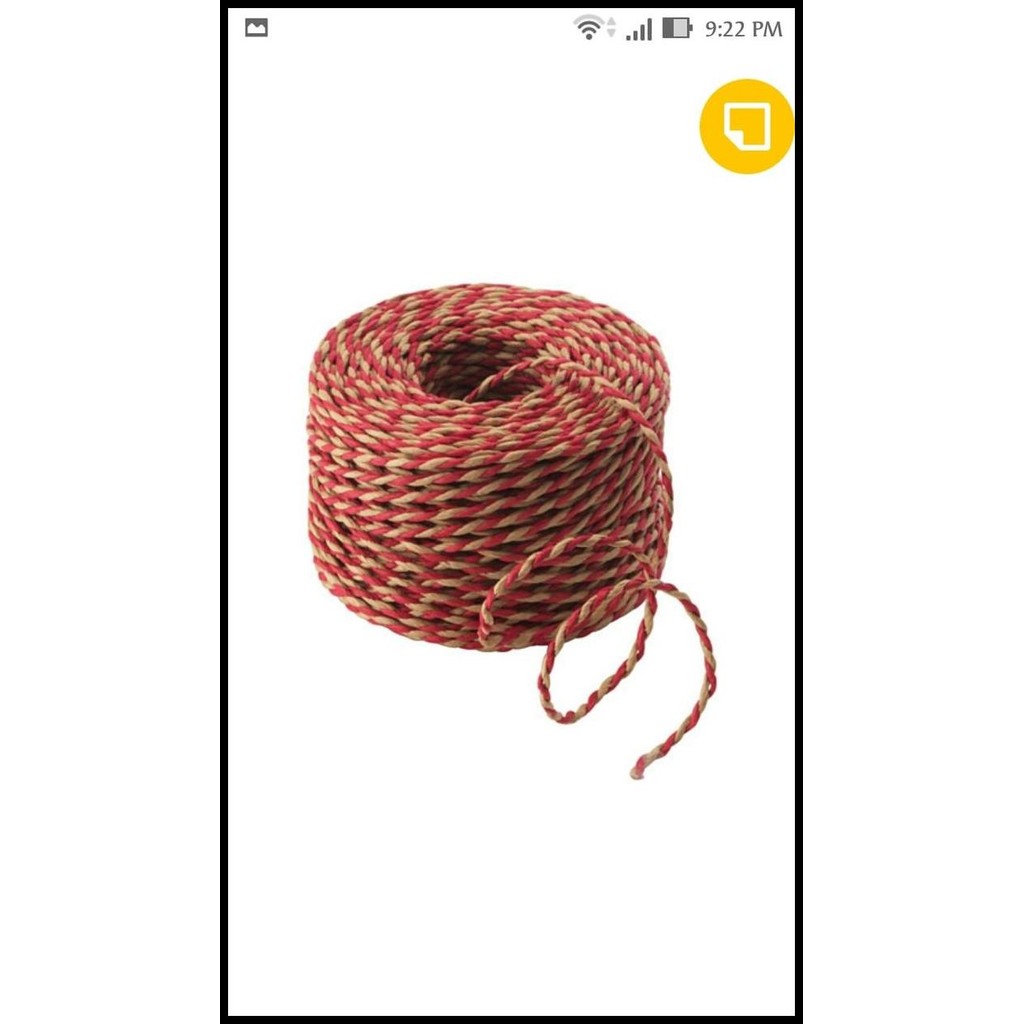 

HOT DEAL TALI RAMI JUTE STRING 40M X 1ROLL TALI KADO 2 WARNA COKLAT MERAH PILIN !!!!!!