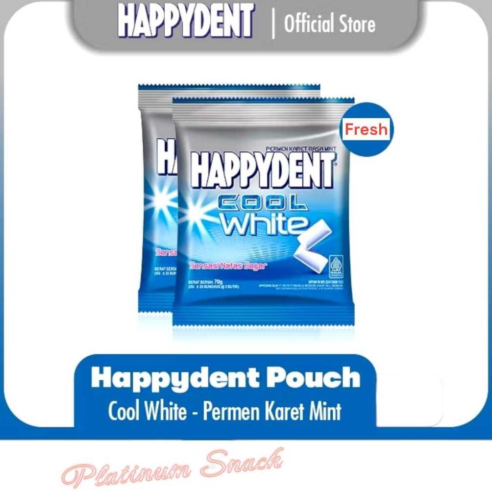 

Happydent Cool White Permen Karet | Isi 50 Bks @ 2 Butir