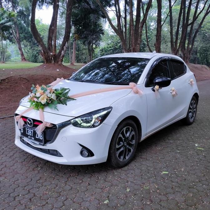 Bunga mobil pengantin pernikahan hiasan mobil premium mewah LN