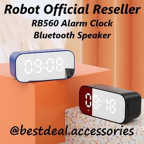 Robot RB560 Alarm Clock Bluetooth Speaker LED Display Jam Meja Digital