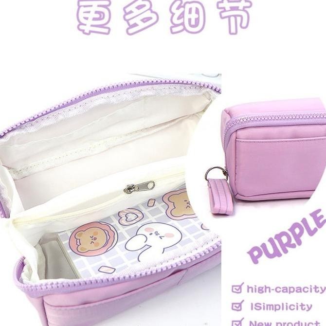 

Pencil case kotak pensil aesthetic Korea style tempat pensil besar SS