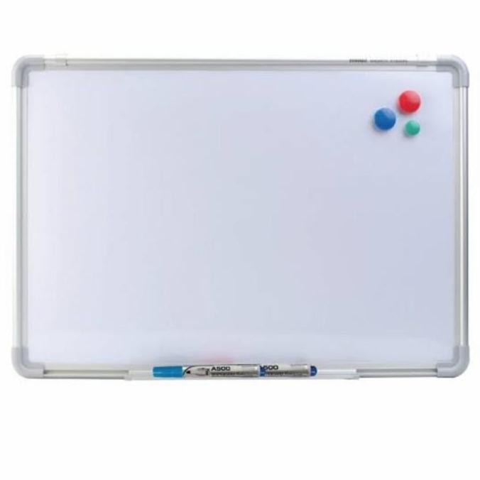 

Papan Tulis Whiteboard Magnetic 90Cm X 120Cm Magnetik White Board New Stok