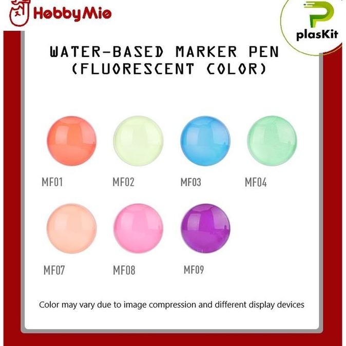 

MF series : Fluorescent Matt Marker Pen Gundam - Hobby Mio ( Water / Acrylic Based )