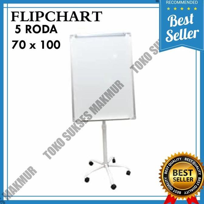 Flipchart Sakana 70 X 100 Dengan Kaki 5 Roda - Flipchart 70X100 Cm New Stok