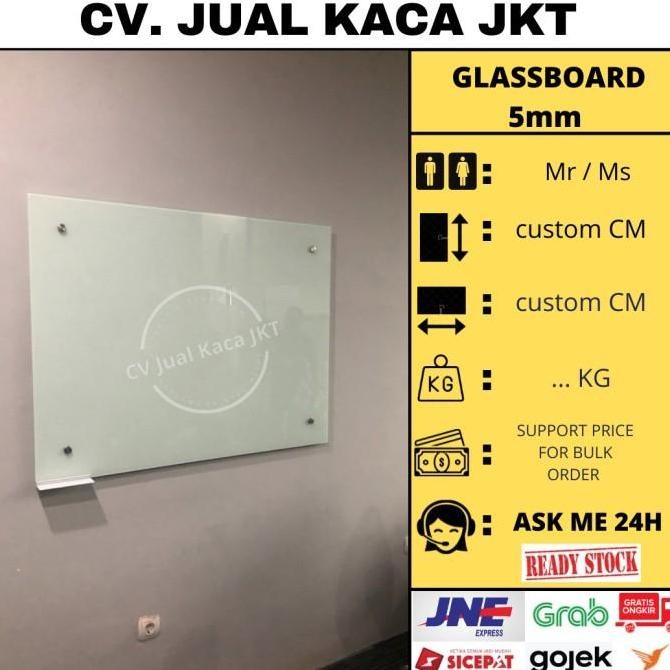 

Glass Board Papan Tulis Kaca 100 X 150 Free Ongkir Jakarta New Stok