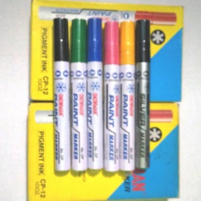 

Spidol Paint marker Snowman CP-12 Hitam Biru Kuning,hijau,pink,silver